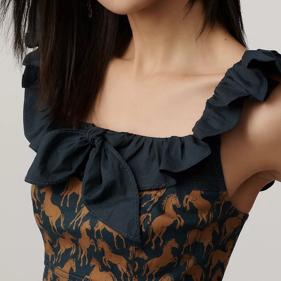 Maeve Flutter-Sleeve Crop Blouse - Picture 3 of 6